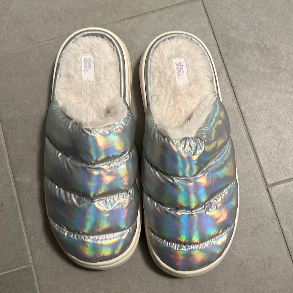 Target stars above slippers worn one time